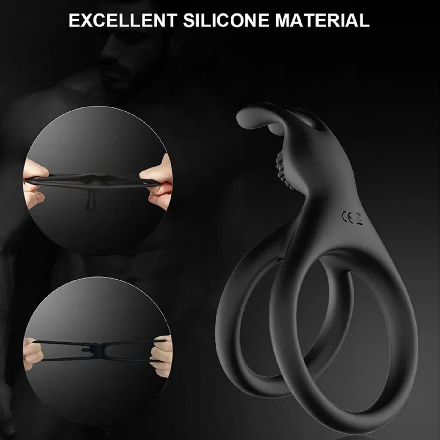 Delay Ring Sex Toy Battery Powered Vibrating Lock Sperm Ring Penis Ring Men’s Toy Penis Training Sex Toy