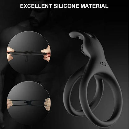 Delay Ring Sex Toy Battery Powered Vibrating Lock Sperm Ring Penis Ring Men’s Toy Penis Training Sex Toy