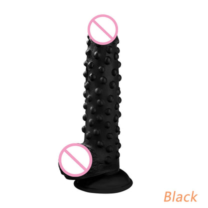 Silicone particles BDSM stimulation orgasm stick realistic soft penis adult sex toy female vagina