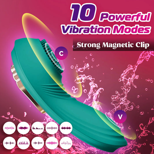 Vibromasseur de culotte portable avec télécommande App, 10 stimulateurs clitoridiens vibrants, masseur, jouet sexuel adulte pour femmes et Couple