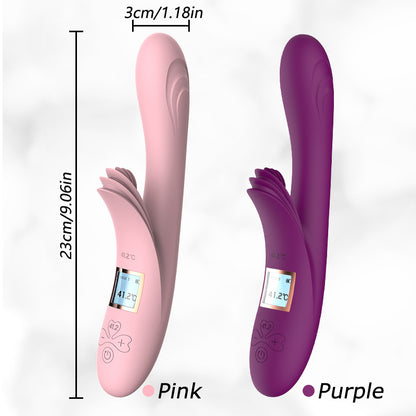 Vibrator 2 In 1 Female Clitoris Nipple Stimulator Massager G-Spot Masturbation Massager Touguelicking Sex Toys Goods for Women18