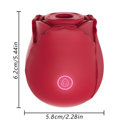Rose Vibrator 2 In 1 Vagina Masturbation Nipple Sucker Tougue Licking Clitoris Stimulation G-Spot Massager Dildo Sex Toys 18+