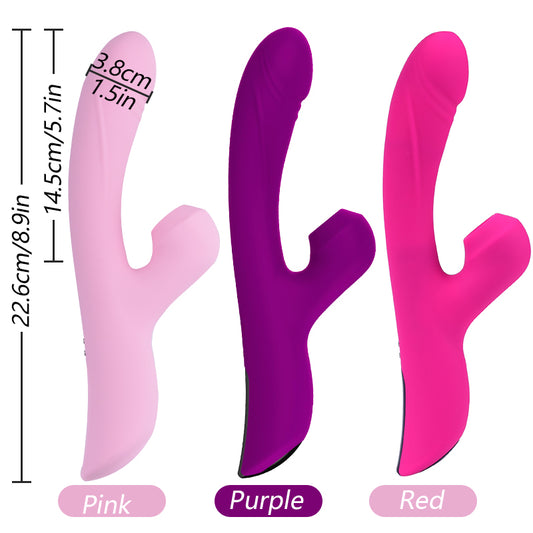 Vibrator Adult Sex Toy Female Vagina Clitoris Nipple G-Spot Stimulator 2 In 1 Dildo Goods for Women Masturbation Massager for 18