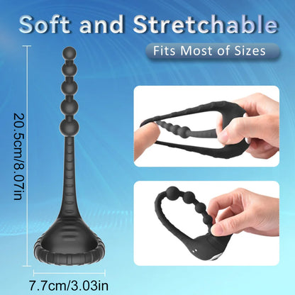 Pull bead Lock sperm ring, Design maintain a Firmer & Longer-lasting Erectionring , Stimulates the testicles and penis, Adult Sex Toy for Adult pleasure