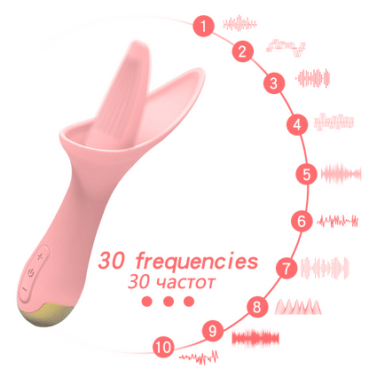 Tongue Licking Blowjob G Spot Clitoral Vibrator 30 Frequencies Clit Tickler Nipple Stimulator Vaginal Orgasm Sex Toys for Women