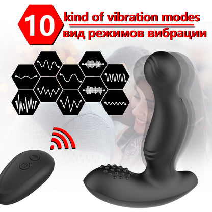 Anal Plug Prostate Massage Dildo Sex Toys for Men Vibrator for Gay Butt Plug Dildo Wireless Remote Thrusting Anus Masturbator 18