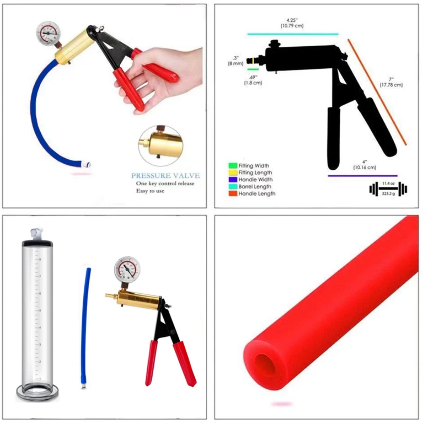 Acrylic Penis Pump Manual Penis Enlarger Sex Toy For Men Vacuum Pump Male Masturbation Penis Extender Trainer Adults Sex Product