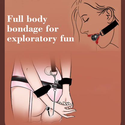 Adult sex toys SM oral ball anal hook metal anal plug backhand handcuffs restraint alternative toys for adults over 18 years old