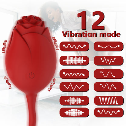 Vibrator Rose Vagina Masturbation Remote Control Female Clitoris Nipple Stimulator Massager Licking G-Spot Dildo Sex Toys 18+