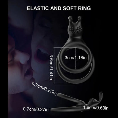 Delay Ring Sex Toy Battery Powered Vibrating Lock Sperm Ring Penis Ring Men’s Toy Penis Training Sex Toy