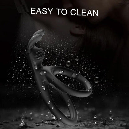 Delay Ring Sex Toy Battery Powered Vibrating Lock Sperm Ring Penis Ring Men’s Toy Penis Training Sex Toy