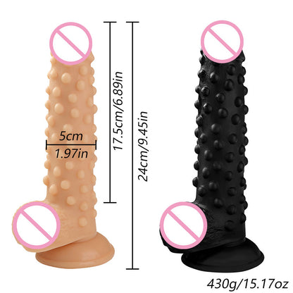 Silicone particles BDSM stimulation orgasm stick realistic soft penis adult sex toy female vagina