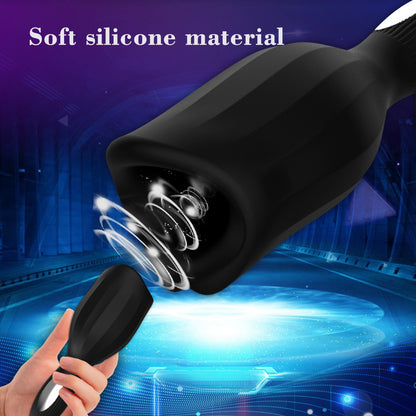 Sex Toys Big Mouth Airplane Cup Men Vibrating Massage Exercise Masturbator