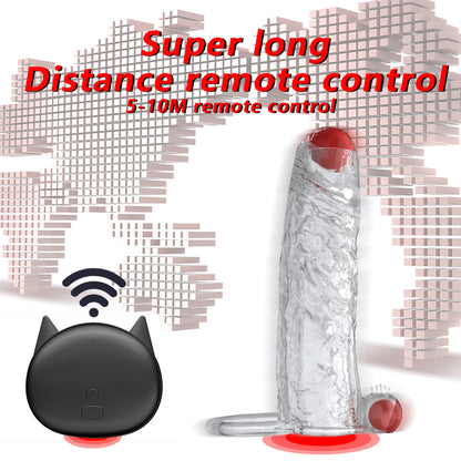 Semen Lock Ring Vibrator Elastic Penis Extension Sleeve Sex Toy for Men Penis Enlargement Delayed Ejaculation Reduce Sensitivity