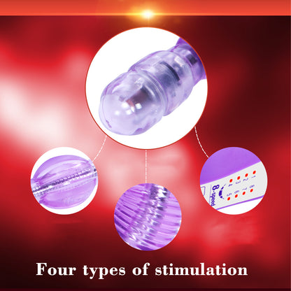 Adjustable free deformation swinging jelly vibrator anus butt plug bead massager sex toy masturbation