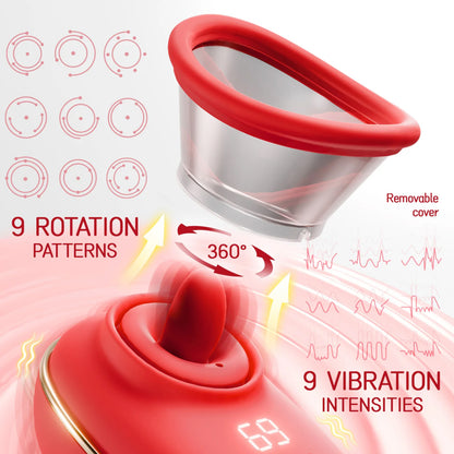 Sucking & Licking Vibrations Toys, G-spot Nipples Vagina Clitoral Stimulator sex toy for Adult Women
