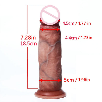 Realistic penis sliding foreskin simulation soft dildo sex toy huge stimulating tool female masturbator