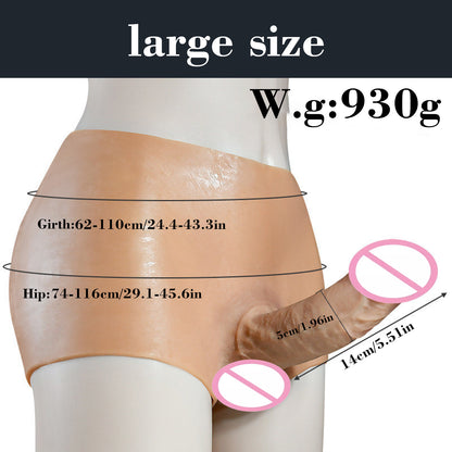 Realistic Real Heart Dildo Shorts Wearable Silicone Panties Dildo Soft Sex Toy For Two Lesbians Adult Anal Dildo 18+