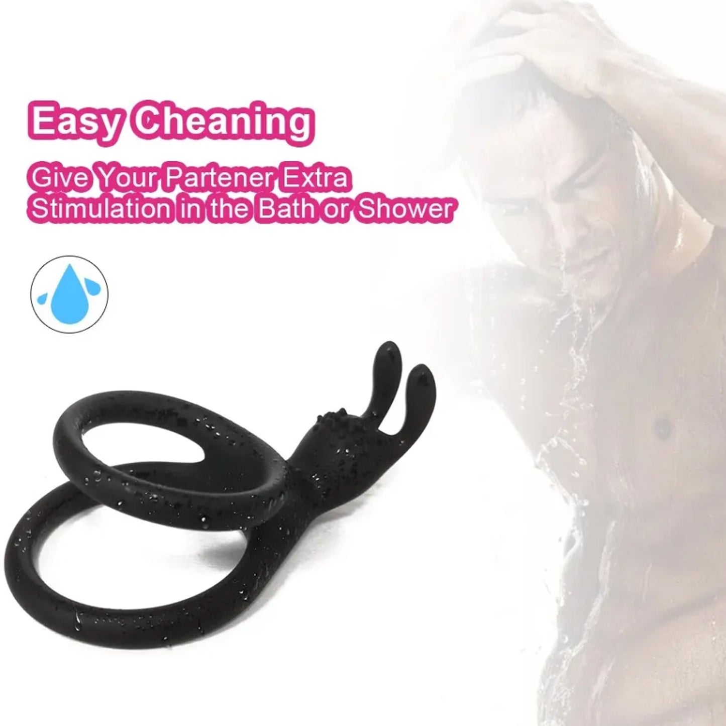 Delay Ring Sex Toy Battery Powered Vibrating Lock Sperm Ring Penis Ring Men’s Toy Penis Training Sex Toy