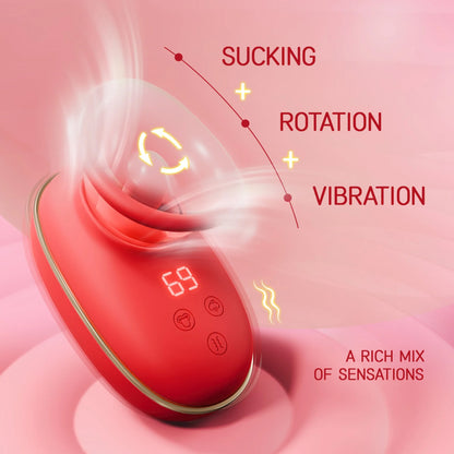 Sucking & Licking Vibrations Toys, G-spot Nipples Vagina Clitoral Stimulator sex toy for Adult Women