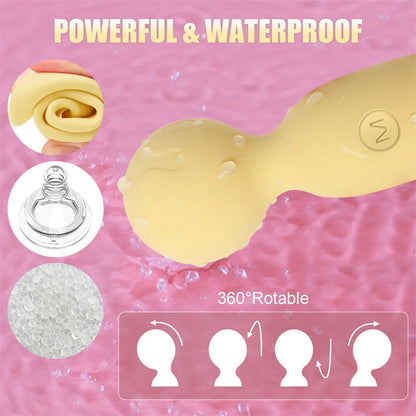 AV Magic Wand Massager Vibrator Ten-Speed Frequency Mini Microphone Shape Vibrator  Soft Silicone Sex Toys for Women 18+