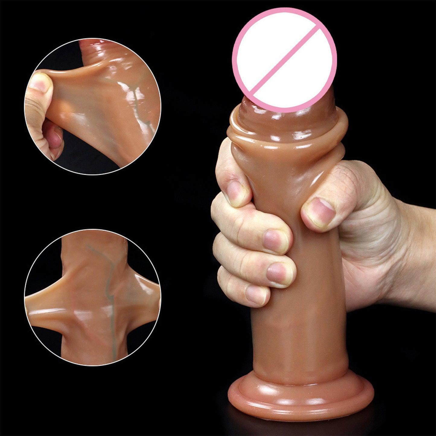 Realistic dildos huge penis, realistic penis, realistic penis sliding foreskin simulation soft stimulating masturbation device
