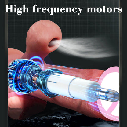 Thrust remote controlled heated and water proof realistic dildo vibrator sex toy for women
