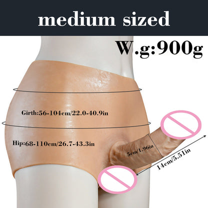 Realistic Real Heart Dildo Shorts Wearable Silicone Panties Dildo Soft Sex Toy For Two Lesbians Adult Anal Dildo 18+