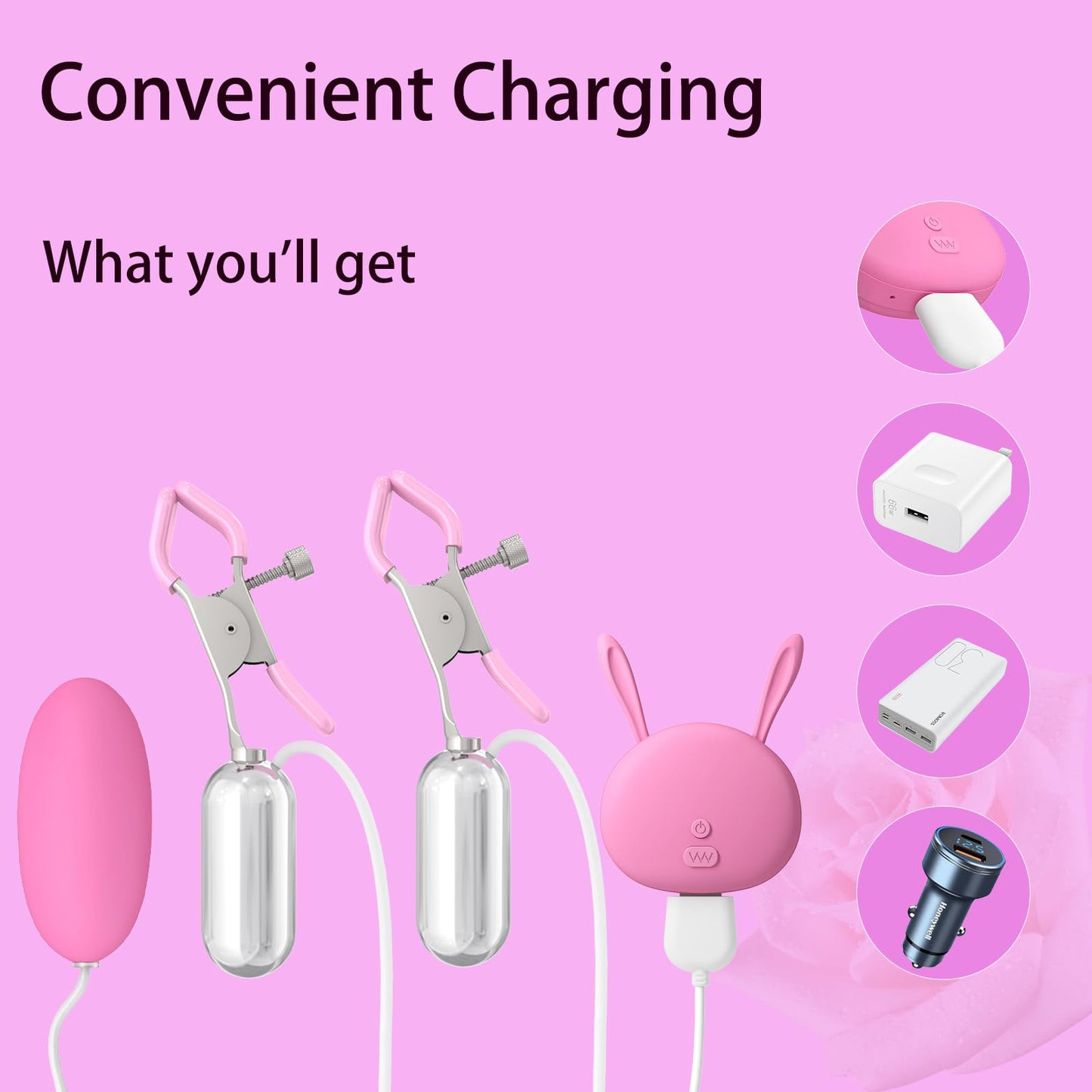 Pince à tétons de bondage BDSM, ensemble de pinces à sein et vibrateur en Silicone, pince vibrante à tétons rechargeable