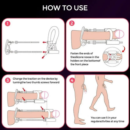 Male penis enlargement device Extension Enlarge Device Penis Enlargement Kit Length & Angle Adjustable Penis Training Device