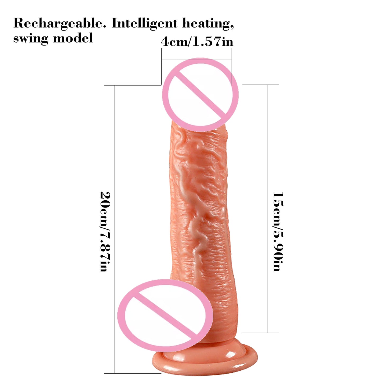 Realistic dildo thrust vibrator with multiple modes of vibration, telescoping, swinging, G-spot dildo adult sex toy for women, with strong suction cup 18+