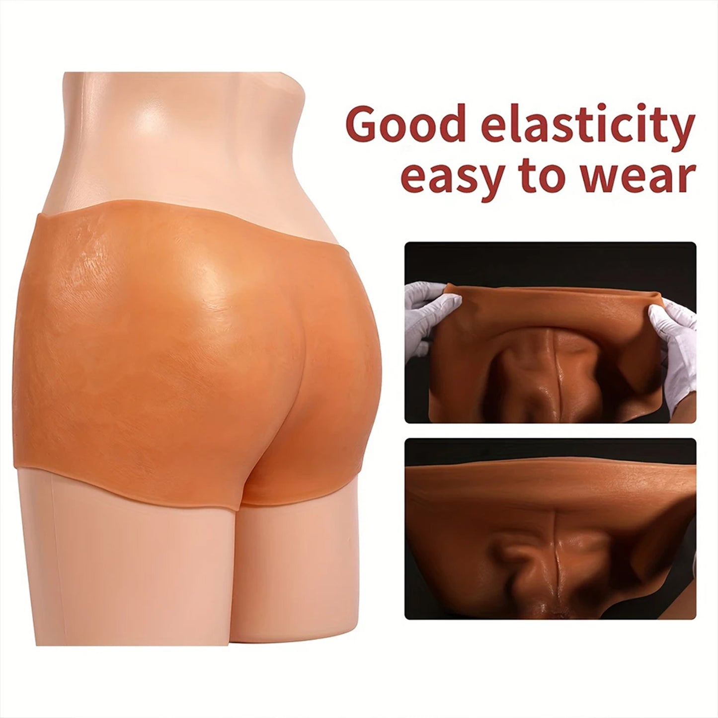 Realistic Hollow and Solid Dildo Shorts Wearable Silicone Panties Dildo Soft Sex Toy for Two Lesbian or Gay Adults Anal Dildo 18+