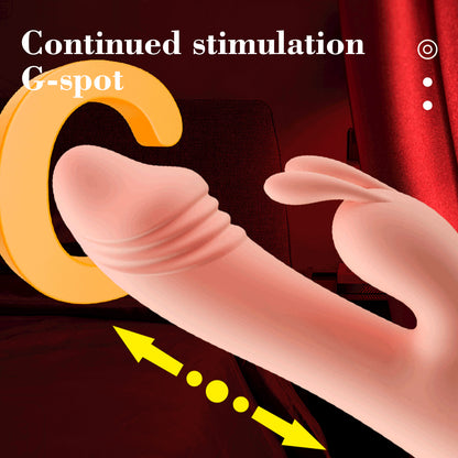 G-Spot Rabbit Vibrator Clitoral Stimulator - Realistic Dildo Vaginal Anal Massager with 10 Vibration Modes, Waterproof Rechargeable Adult Sex Toy for Women
