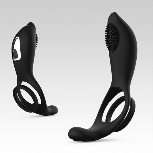 Wireless Remote Control Double Penis Ring Vibrator Silicone Dolphin Penis Ring Stimulator Male Sex Toys