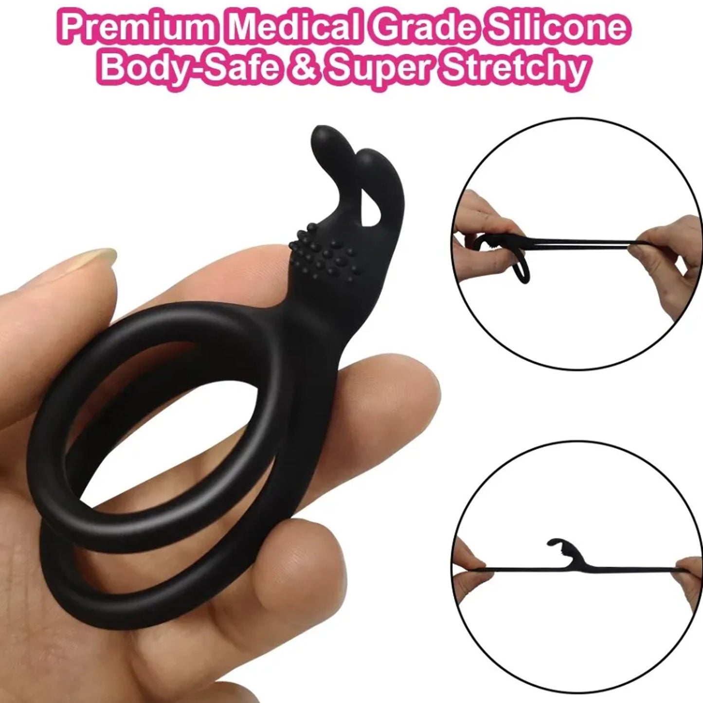 Delay Ring Sex Toy Battery Powered Vibrating Lock Sperm Ring Penis Ring Men’s Toy Penis Training Sex Toy