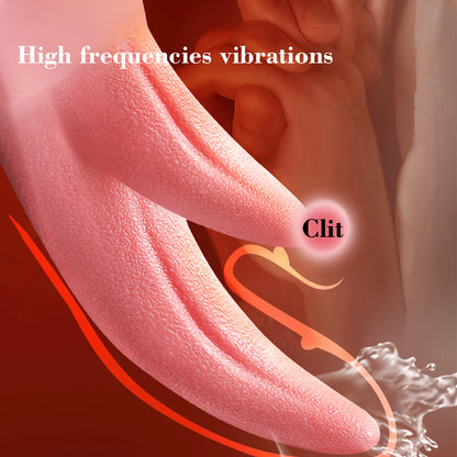 Simulated Tongue Vibrating Pleasure Sex Toy Heating Multi-function