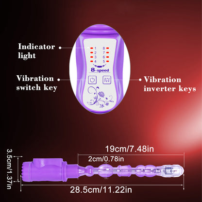 Adjustable free deformation swinging jelly vibrator anus butt plug bead massager sex toy masturbation