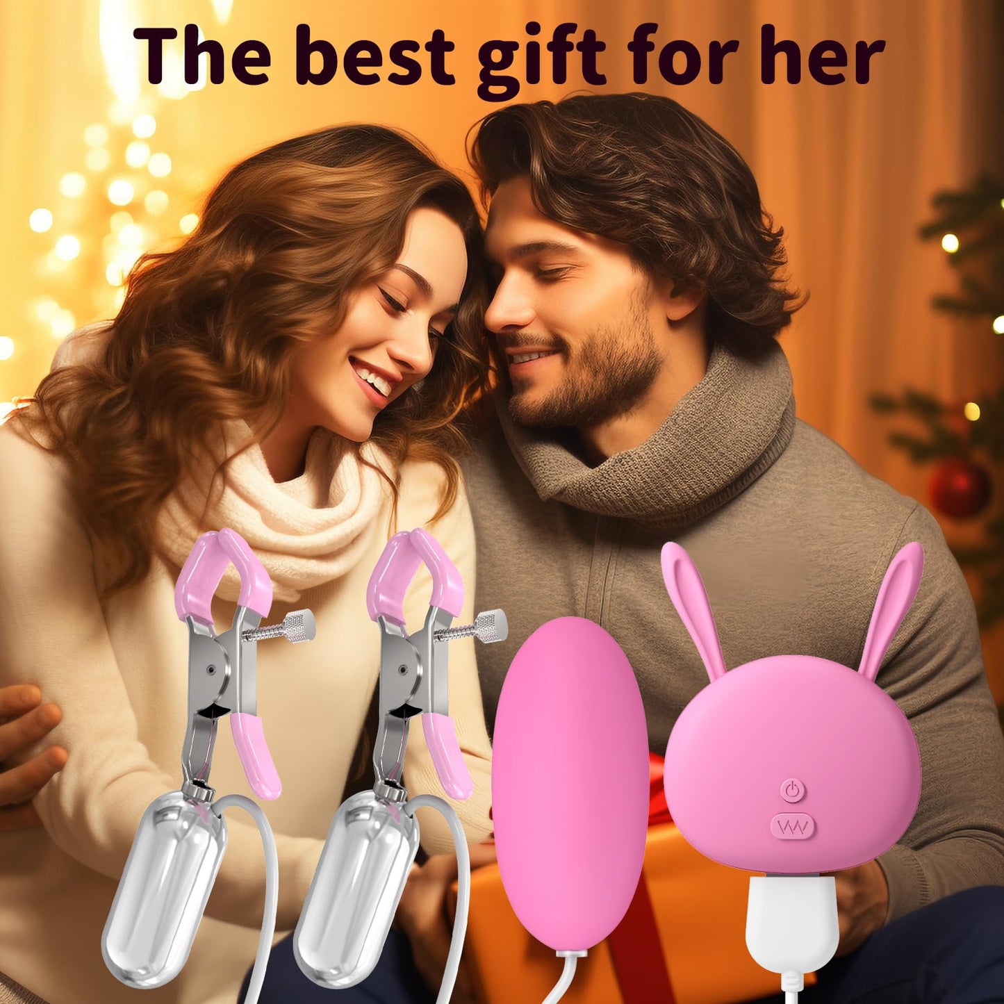 Pince à tétons de bondage BDSM, ensemble de pinces à sein et vibrateur en Silicone, pince vibrante à tétons rechargeable