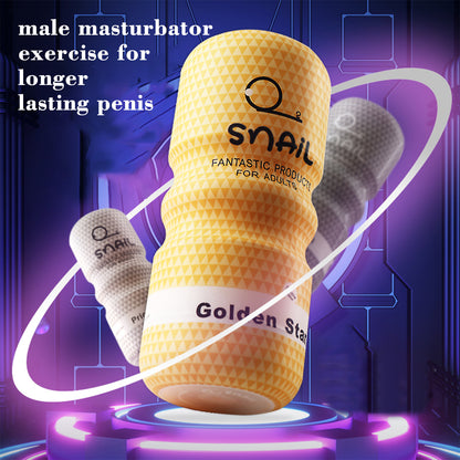 Male Sex Toy Vacuum Sucking Transparent Snail Cup Realistic Oral Vaginal Anus Pussy Sex Toys for Men Adult