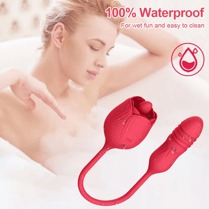 Rose Sex Toy for Womens Sex - Upgrade Rose Sex Stimulator for Women Vibrator Dildo Adult Sex Toys for Couples G Spot Vibrators Clitoral Nipple