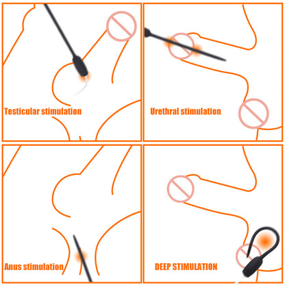 Horse eye stick male masturbation device men's vibrator urethral dilator adult toy