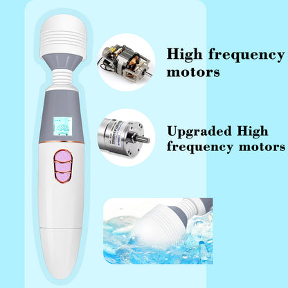 New Powerful AV Magic Wand Vibrator Clitoral Stimulation G-Spot Massage USB Rechargeable Adult Toy with LCD Display