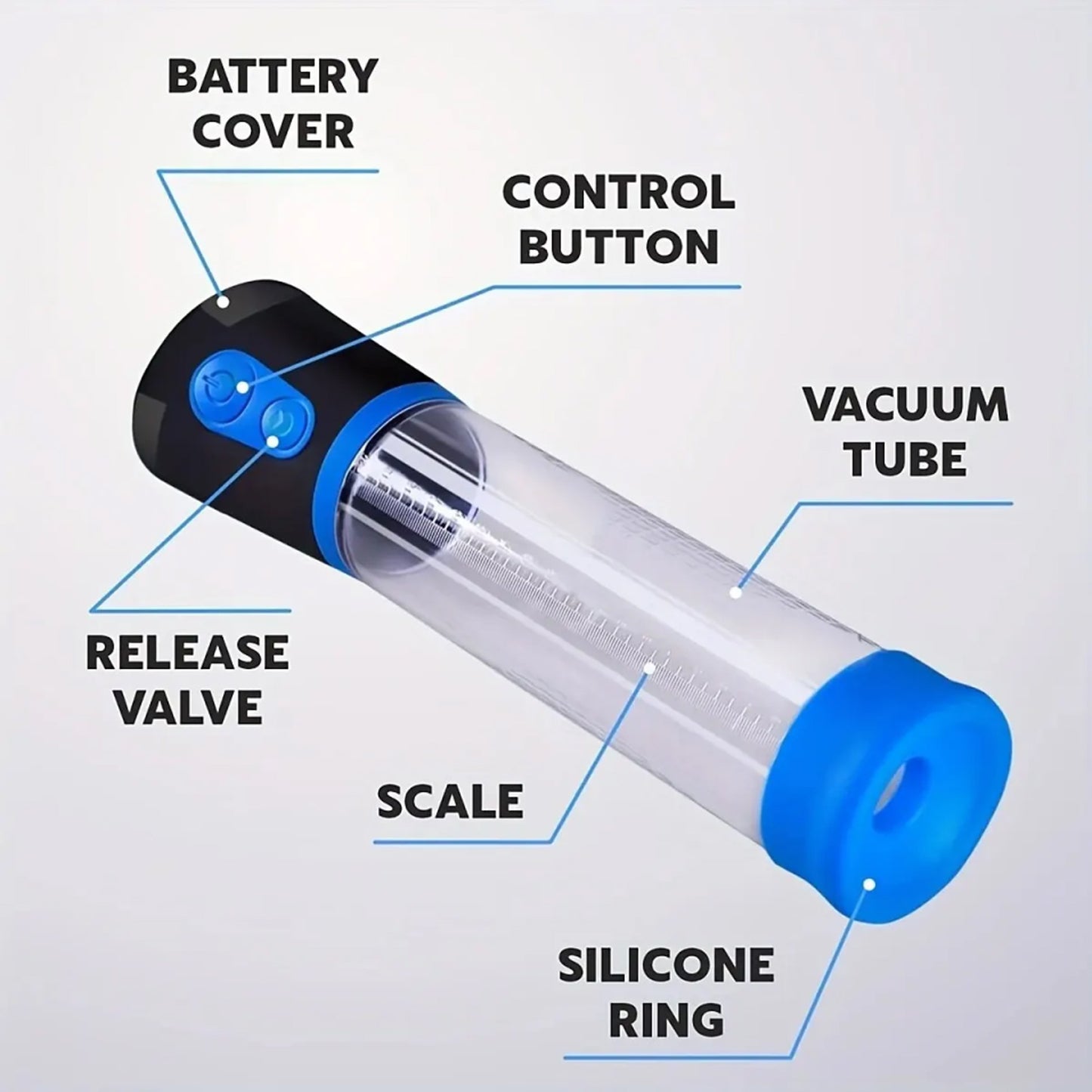LED Electric Penis Pump Male Masturbator Cup Dick Extender Vacuum Pump Penis Enlargement Pump Trainer Sex Toy for Men