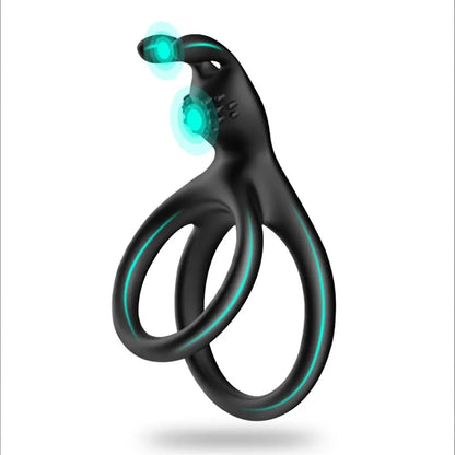 Delay Ring Sex Toy Battery Powered Vibrating Lock Sperm Ring Penis Ring Men’s Toy Penis Training Sex Toy