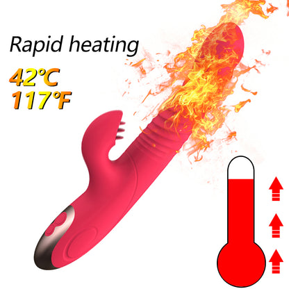 Tongue Licking Vibrator Dildo Retractable Vibrator, Rechargeable Smart Heated Adult Sex Toy for Women and Games