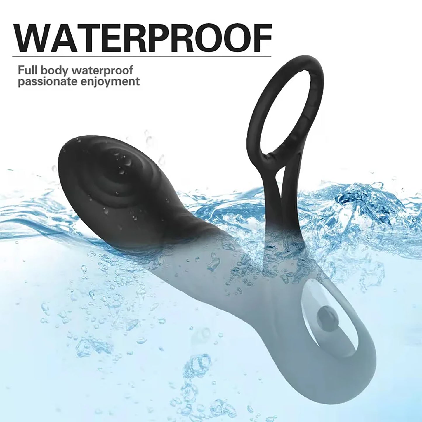 Anal Plug Vibrator Double Rings Prostate Massager Waterproof With Penis Ring Delay Cock Ring Remote Control
