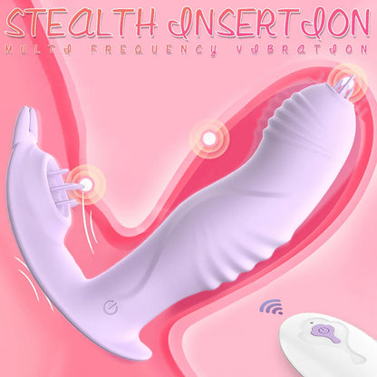 Wearable vibrating panties dildo tongue licking vibrator pulse silent vibrating egg with wireless remote control, female adult sex toy