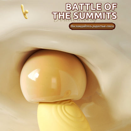 Cute Yellow Sex Toys For Women Sucking Clitoral tongue licking telescopic swing Dildo Vibrator