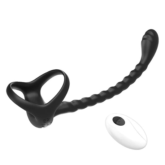 Fashion APP control, remote control type, anal plug vibrating ring sex toy, delayed vibration locking sperm ring penis ring
