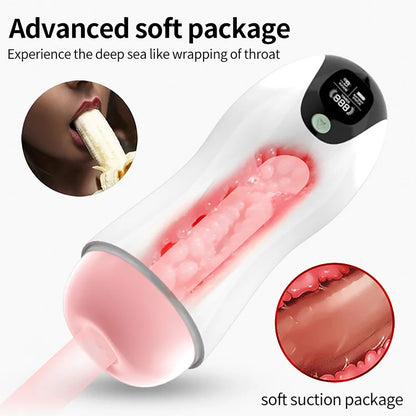 LCD Display Electric Male Masturbators Vibration Sucking Sex Toy For Men Masturbation Cup